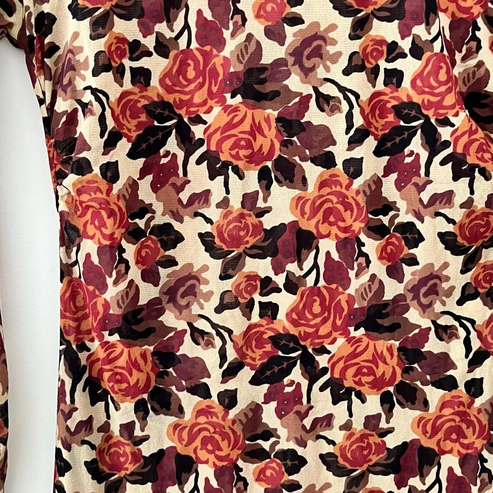 Banana Republic floral printed mesh maxi dress sz medium 8-10 thumbholes - Picture 10 of 11